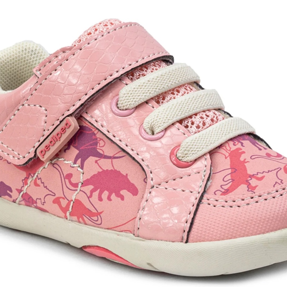 pediped Pink Dino Sneakers for Kids